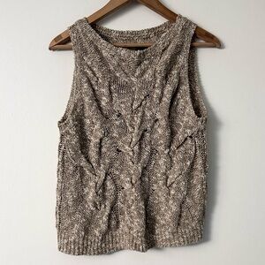 Enza Costa M Women’s Cable Knit Linen Blend Sweater Vest